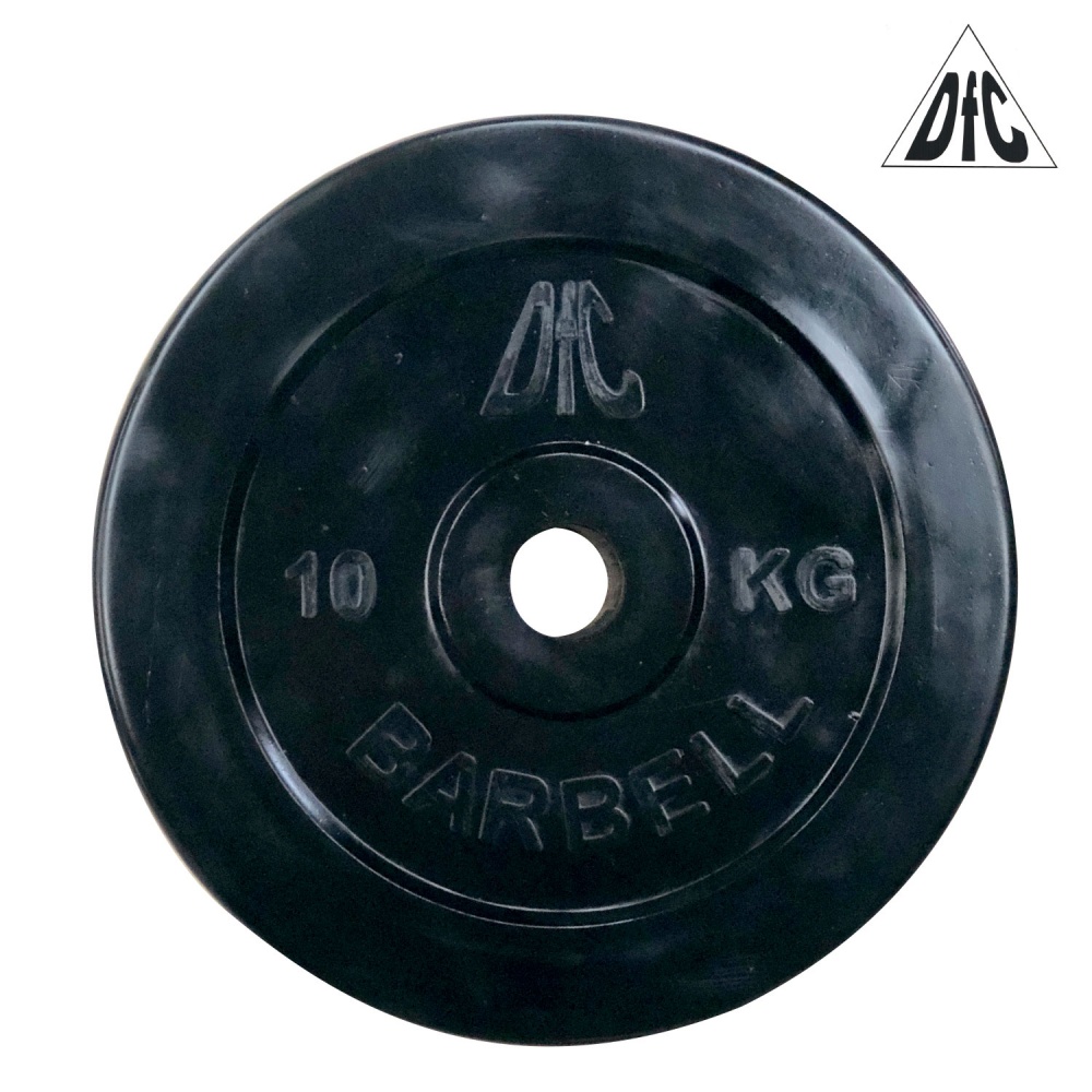 DFC 10 кг обрезиненный из каталога дисков для штанги с посадочным диаметром 30 мм.  в Омске по цене 2635 ₽
