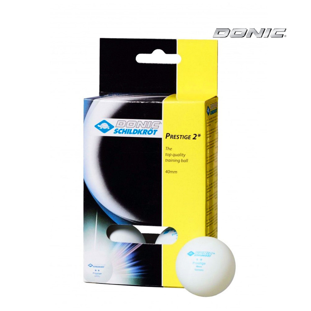 Prestige 2 (белые, 6 шт) в Омске по цене 390 ₽ в категории мячи для настольного тенниса Donic