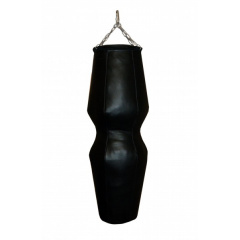 Подвесной боксерский мешок и груша Рокки Силуэт 130х40 см. 50 кг. кожа в Омске по цене 34960 ₽