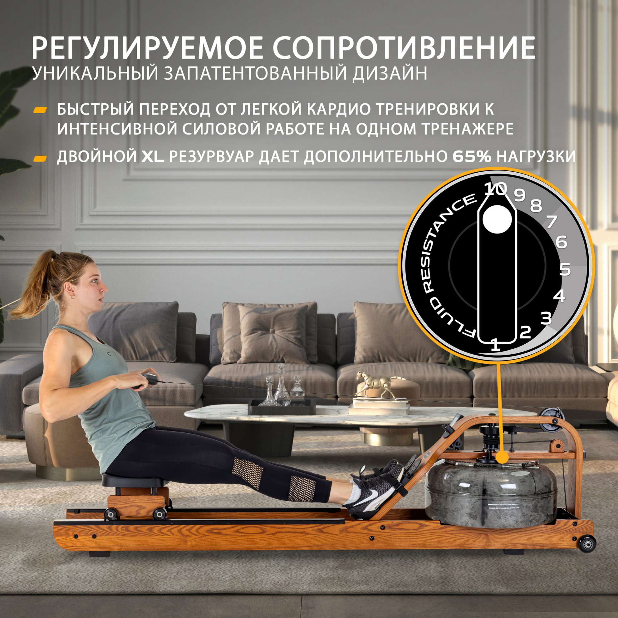 Гребной тренажер First Degree Fitness Viking PRO XL