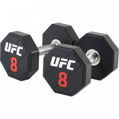 Обрезиненная гантель UFC 8 кг.