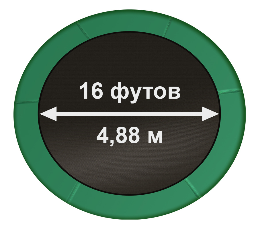 Arland 16FT / 488 см Премиум Dark green (внутренняя сетка) 16 футов (488 см)