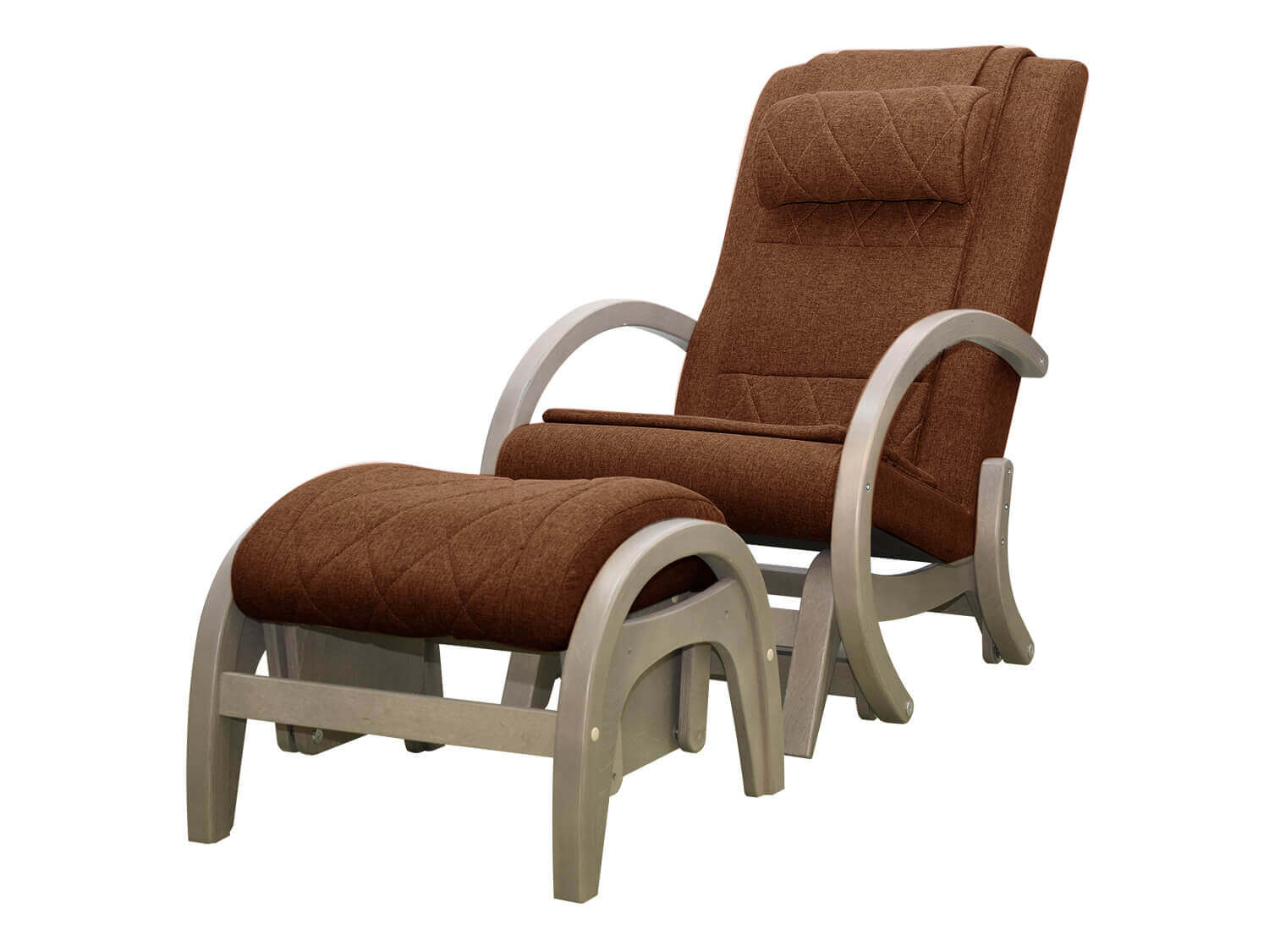 Twist EG2004 Shimo коричневый с пуфом в Омске по цене 53000 ₽ в категории массажные кресла EGO