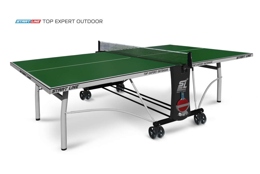 Start Line Top Expert Outdoor green из каталога всепогодных теннисных столов в Омске по цене 51590 ₽