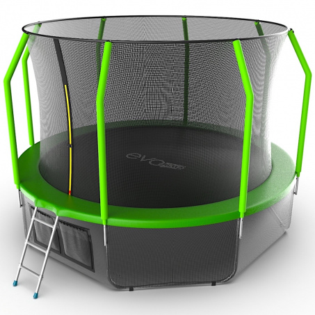 Батут с защитной сеткой Evo Jump Cosmo 12ft (Green) + Lower net