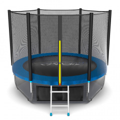 Батут с защитной сеткой Evo Jump External 8ft (Blue) + Lower net в Омске по цене 22190 ₽