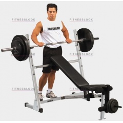 Body Solid Powerline POB44 - со стойками из каталога скамей со стойкой в Омске по цене 42990 ₽