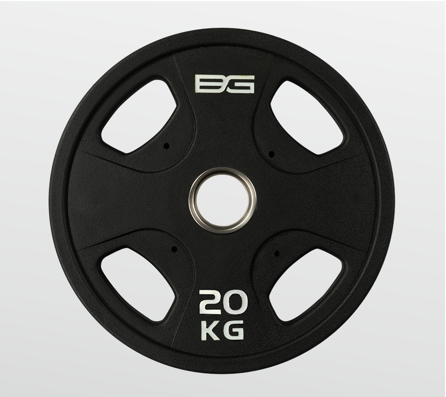Диск для штанги с посадочным диаметром 50 мм. Bronze Gym обрезиненный черный 20 кг BG-PA-PL-P200