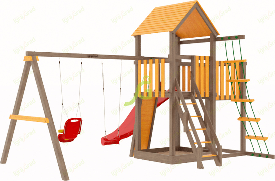 Панда Фани с балконом в Омске по цене 94000 ₽ в категории детские игровые комплексы Igragrad