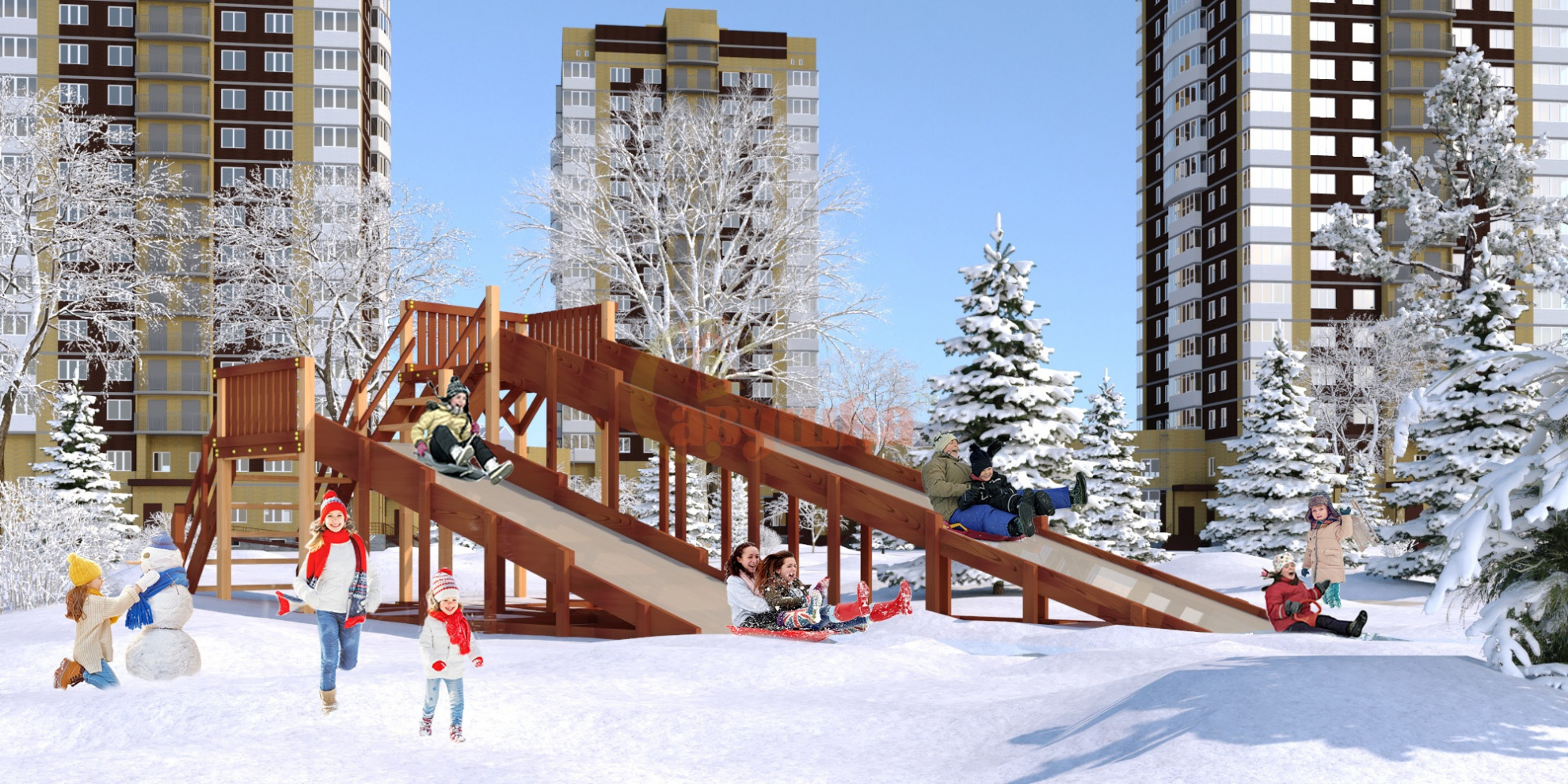 Зима 7 в Омске по цене 260000 ₽ в категории детские игровые комплексы Савушка