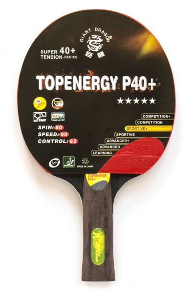 Topenergy 5 Star New (анатомическая) в Омске по цене 910 ₽ в категории ракетки для настольного тенниса Giant