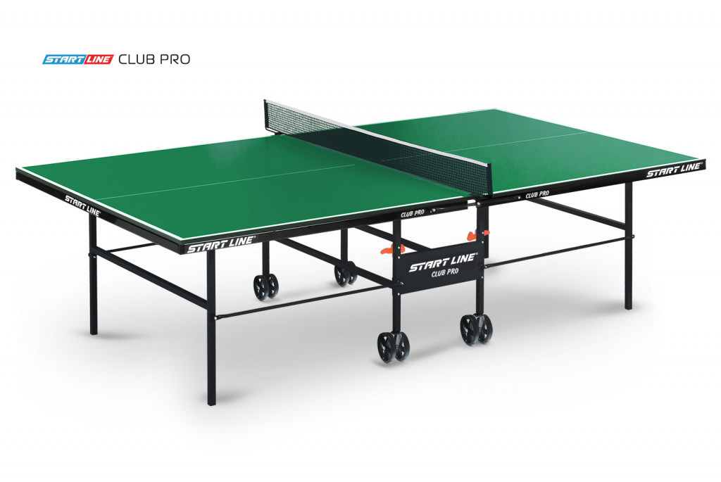 Start Line Club Pro green из каталога теннисных столов для помещений в Омске по цене 20590 ₽