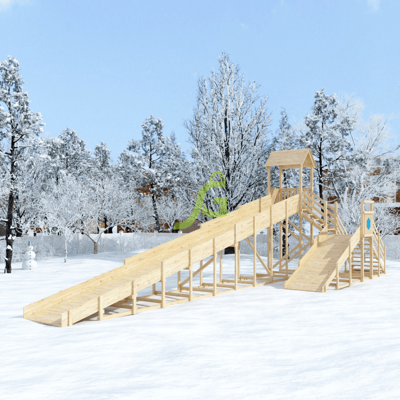’’Snow Fox 12 м’’ с двумя скатами, без окраски в Омске по цене 304200 ₽ в категории детские игровые комплексы Igragrad