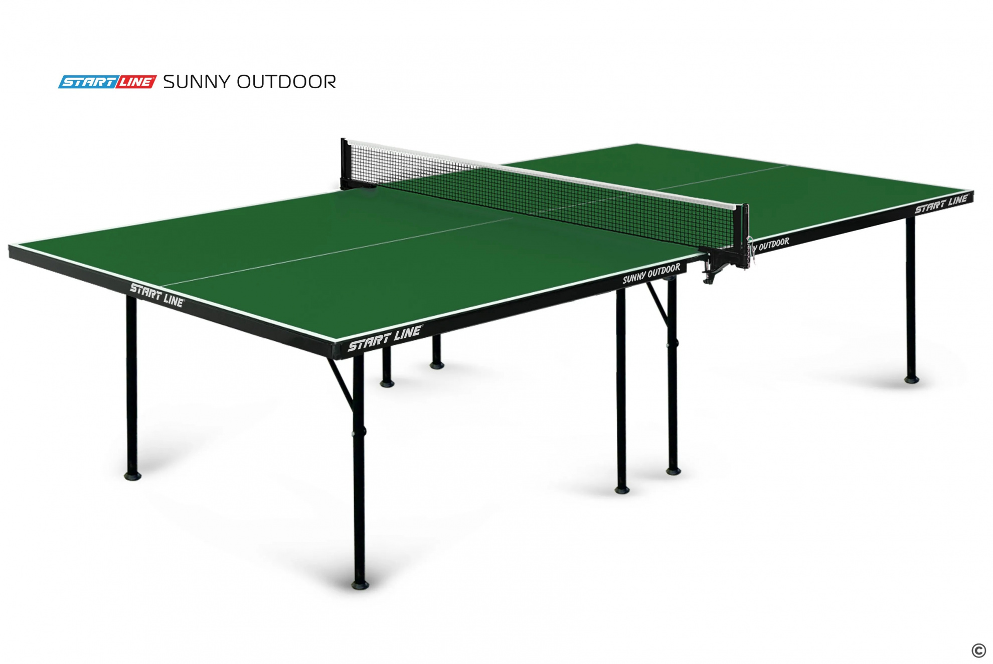 Start Line Sunny Outdoor Зелёный из каталога влагостойких теннисных столов в Омске по цене 35900 ₽