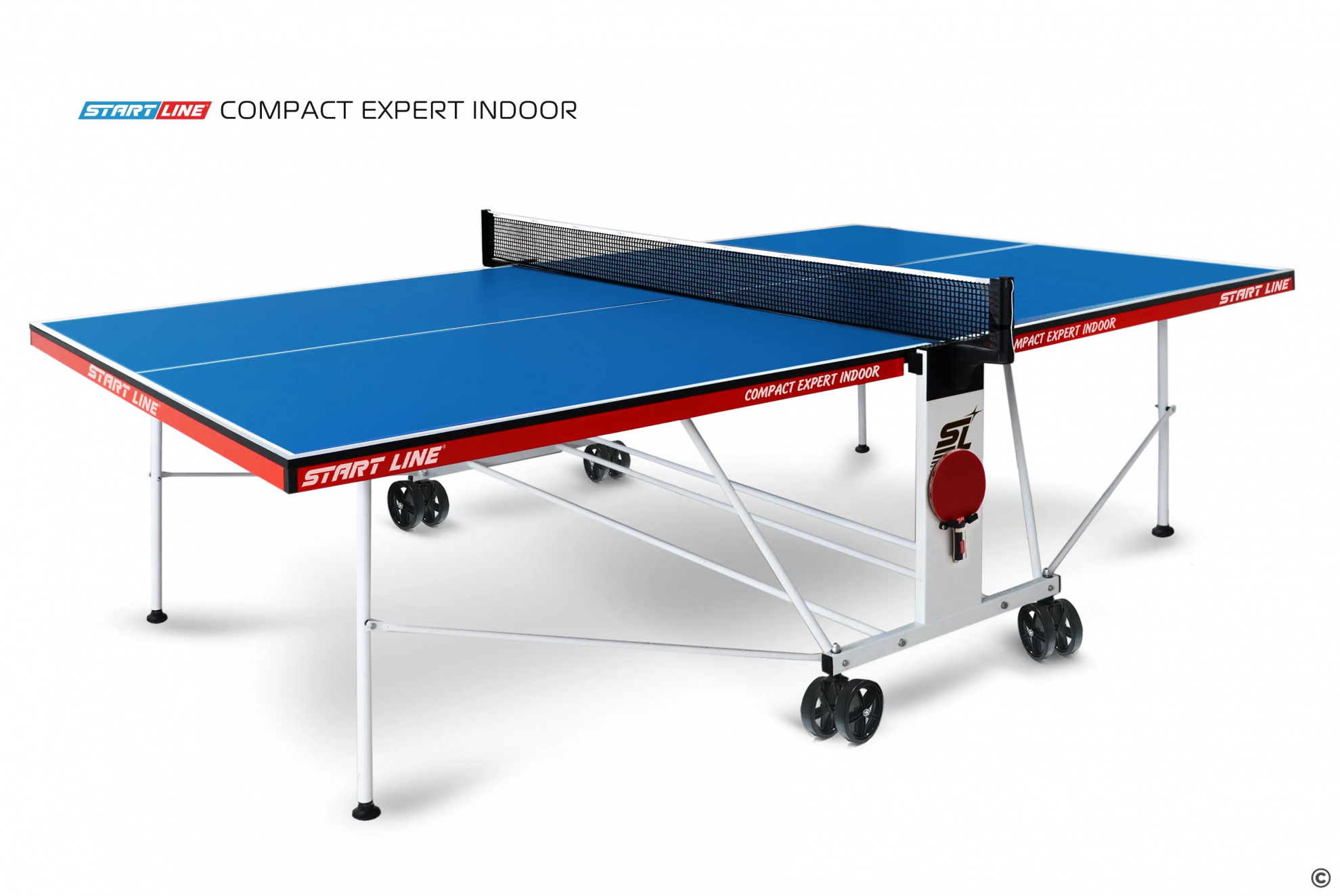 Start Line Compact Expert Indoor синий из каталога теннисных столов для помещений в Омске по цене 25990 ₽