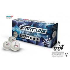 Start Line Expert V40+ 3* (ITTF) (10 шт) из каталога мячей для настольного тенниса в Омске по цене 880 ₽