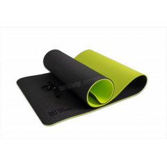 Original FitTools 10 мм двухслойный TPE FT-YGM10-TPE-BG из каталога ковриков для йоги и фитнеса в Омске по цене 2810 ₽