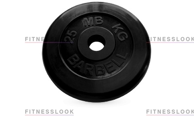 MB Barbell черный - 50 мм - 25 кг из каталога дисков для штанги с посадочным диаметром 50 мм. в Омске по цене 7032 ₽