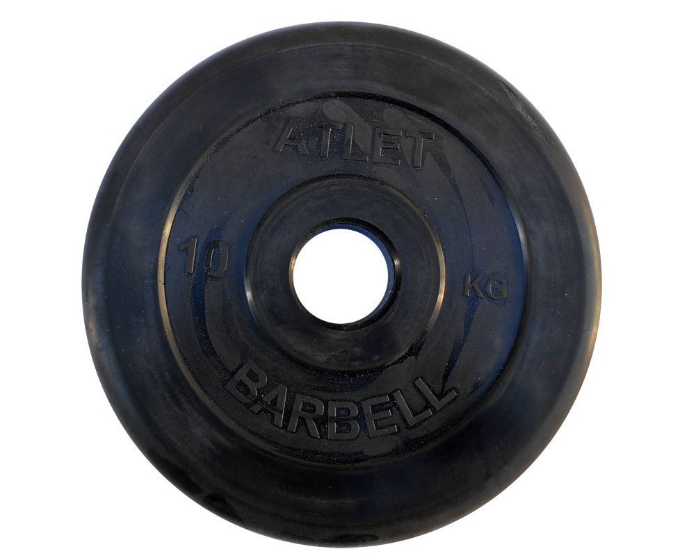 MB Barbell ATLET 10 кг / диаметр 51 мм из каталога дисков, грифов, гантелей, штанг в Омске по цене 4900 ₽