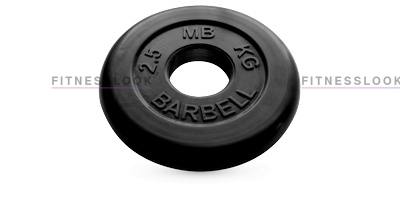 MB Barbell черный - 50 мм - 2.5 кг из каталога дисков для штанги с посадочным диаметром 50 мм. в Омске по цене 1000 ₽
