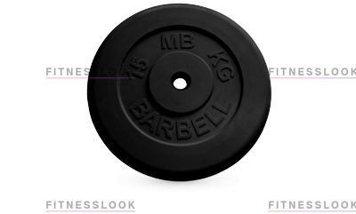 MB Barbell черный - 26 мм - 15 кг из каталога дисков для штанги с посадочным диаметром 26 мм.  в Омске по цене 4600 ₽