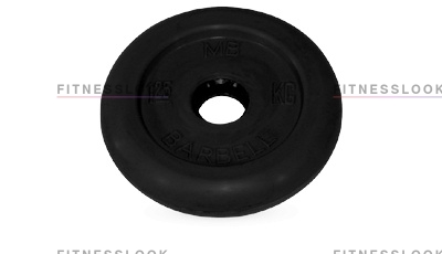 MB Barbell черный - 26 мм - 1 кг из каталога дисков для штанги с посадочным диаметром 26 мм.  в Омске по цене 700 ₽