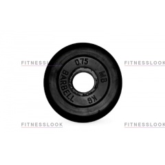 MB Barbell черный - 26 мм - 0.75 кг из каталога дисков для штанги с посадочным диаметром 26 мм.  в Омске по цене 490 ₽