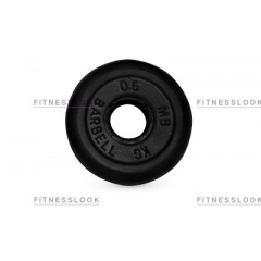 MB Barbell черный - 26 мм - 0.5 кг из каталога дисков для штанги с посадочным диаметром 26 мм.  в Омске по цене 467 ₽
