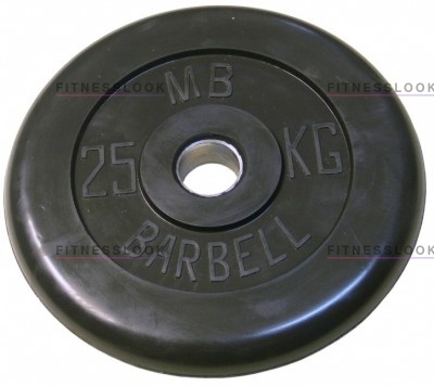 MB Barbell черный - 30 мм - 25 кг из каталога дисков для штанги с посадочным диаметром 30 мм.  в Омске по цене 7428 ₽