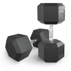 UnixFit гексагональная 45 кг из каталога обрезиненных гантелей в Омске по цене 14370 ₽