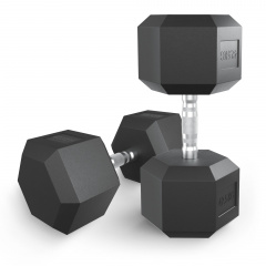 UnixFit гексагональная 42.5 кг из каталога обрезиненных гантелей в Омске по цене 15890 ₽
