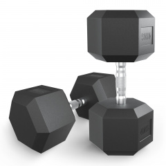 UnixFit гексагональная 40 кг из каталога обрезиненных гантелей в Омске по цене 14890 ₽