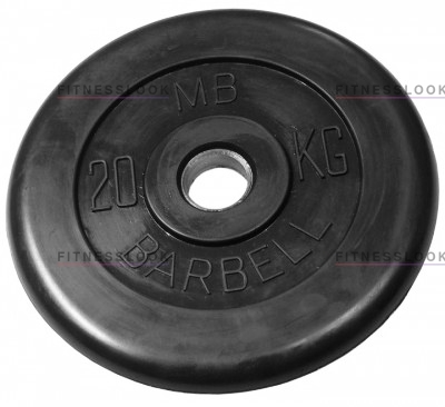 MB Barbell черный - 30 мм - 20 кг из каталога дисков для штанги с посадочным диаметром 30 мм.  в Омске по цене 5623 ₽