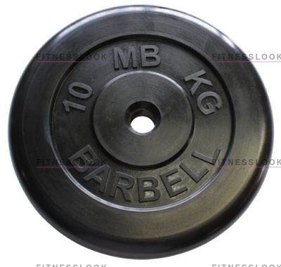 MB Barbell черный - 30 мм - 10 кг из каталога дисков для штанги с посадочным диаметром 30 мм.  в Омске по цене 2990 ₽