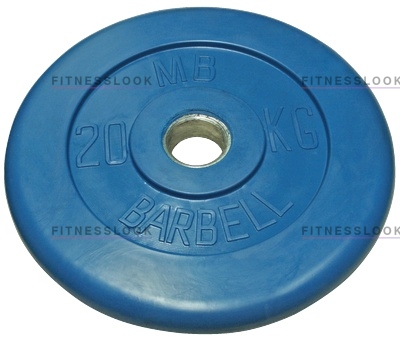 MB Barbell синий - 50 мм - 20 кг из каталога дисков для штанги с посадочным диаметром 50 мм. в Омске по цене 5086 ₽