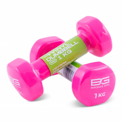 Bronze Gym виниловая 1кг (пара) из каталога гантелей для фитнеса в Омске по цене 850 ₽