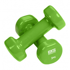 Bronze Gym виниловая 3 кг (пара) из каталога гантелей для фитнеса в Омске по цене 1960 ₽