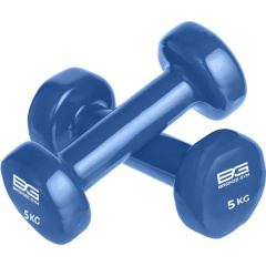 Bronze Gym виниловая 5 кг (пара) из каталога гантелей для фитнеса в Омске по цене 3230 ₽
