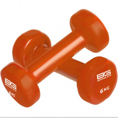 Bronze Gym виниловая 6 кг (пара) из каталога гантелей для фитнеса в Омске по цене 3740 ₽