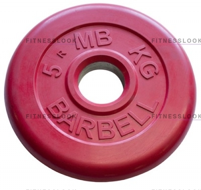 MB Barbell красный - 26 мм - 5 кг из каталога дисков для штанги с посадочным диаметром 26 мм.  в Омске по цене 1685 ₽