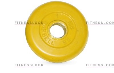 MB Barbell желтый - 26 мм - 1 кг из каталога дисков для штанги с посадочным диаметром 26 мм.  в Омске по цене 761 ₽