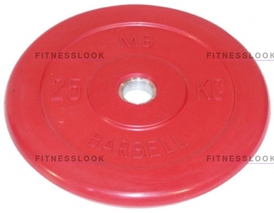 MB Barbell красный - 30 мм - 25 кг из каталога дисков для штанги с посадочным диаметром 30 мм.  в Омске по цене 8026 ₽