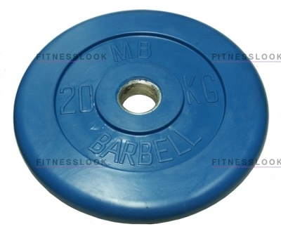 MB Barbell cиний - 30 мм - 20 кг из каталога дисков для штанги с посадочным диаметром 30 мм.  в Омске по цене 6419 ₽