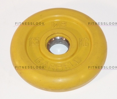 MB Barbell желтый - 30 мм - 1.25 кг из каталога дисков для штанги с посадочным диаметром 30 мм.  в Омске по цене 571 ₽