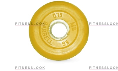 MB Barbell желтый - 30 мм - 0.75 кг из каталога дисков для штанги с посадочным диаметром 30 мм.  в Омске по цене 735 ₽