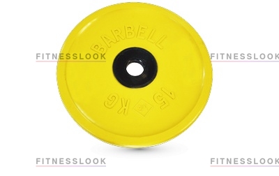 MB Barbell евро-классик желтый - 50 мм - 15 кг из каталога дисков для штанги с посадочным диаметром 50 мм. в Омске по цене 10690 ₽