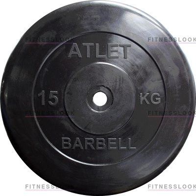 MB Barbell Atlet - 26 мм - 15 кг из каталога дисков (блинов) для штанг и гантелей в Омске по цене 4600 ₽