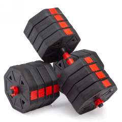 VictoryFit гексагональная с грифом, 50 кг. (2 шт. х 25 кг.) VF-DH500 из каталога разборных (наборных) гантелей в Омске по цене 6070 ₽