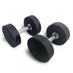 UnixFit PRO круглая 12,5 кг DBRND12_5PBK из каталога обрезиненных гантелей в Омске по цене 4890 ₽