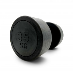 UnixFit круглая 35 кг DBRND35PBK из каталога обрезиненных гантелей в Омске по цене 11310 ₽